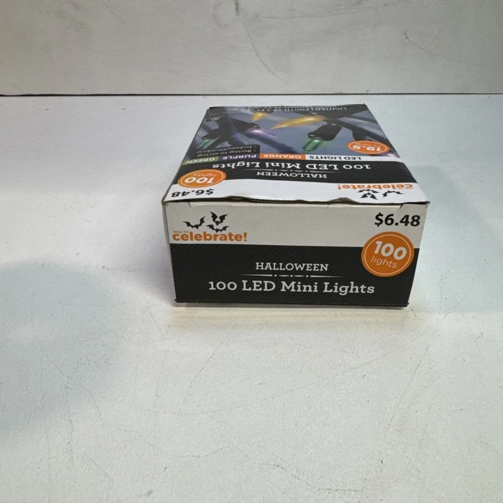Purple Green Orange Halloween Lights, 20FT 100 Mini Led